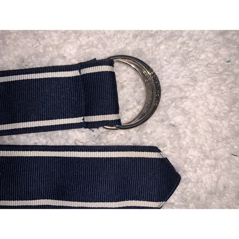 Ralph Lauren Navy White Ribbon Belt